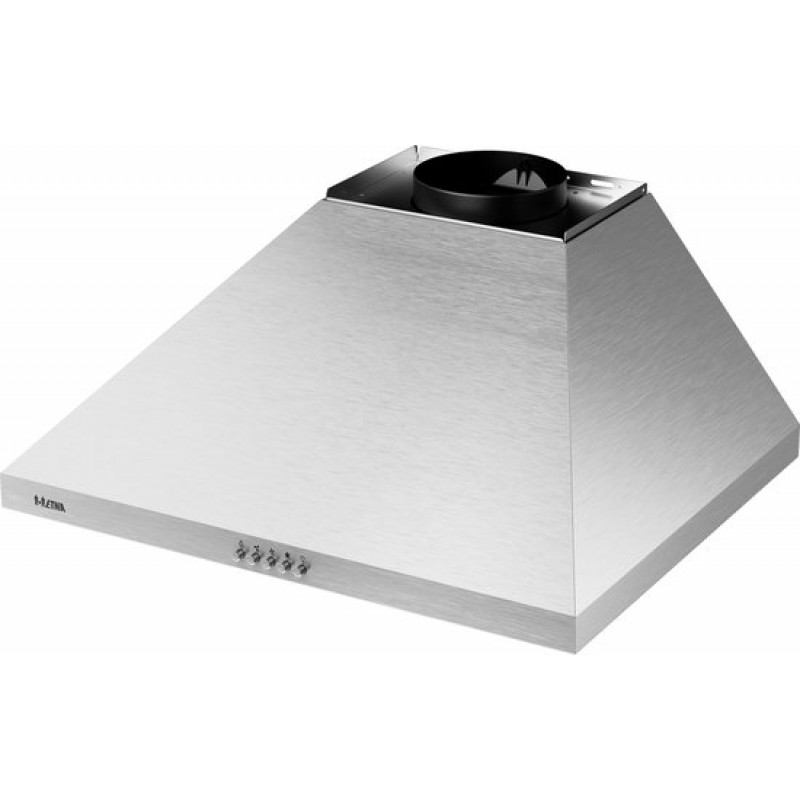 AP461RVS ETNA - Schouwkap - RVS - 60 cm - 3 Snelheden - Druktoetsen - LED spots - Energielabel A+ - Afvoer naar buiten of recirculatie