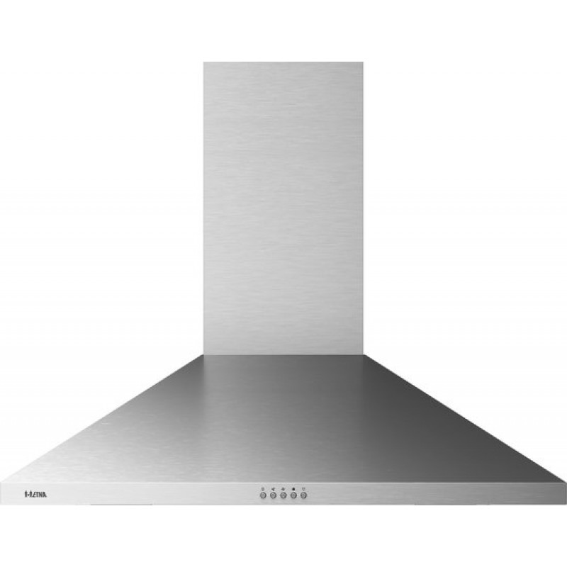 ETNA AP491RVS - Schouwkap - 90 cm - RVS - Energielabel A+ - Druktoetsen - 2 LED spots - Geschikt voor recirculatie of afvoer naar buiten