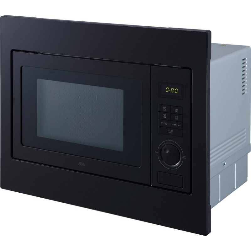 ETNA CM225ZT - Combi magnetron - 45cm - matzwart - draaideur - inhoud 25 liter - turbo hetelucht - timer - draaiplateau