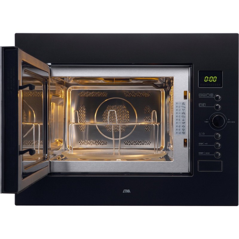 ETNA CM232ZT - Combimagnetron - 45cm - Matzwart - Draaideur magnetron - Inhoud 32 liter - Turbo-hetelucht - Digitale timer - Draaiplateau