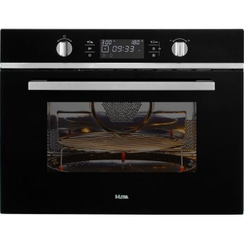 ETNA Zwart- Inbouw Combi-Magnetron - 44L - Magnetron, Oven en Grill - 20 Automatische Programma's - RVS - Kinderslot - 36 cm Draaiplateau