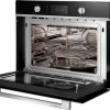 ETNA Zwart- Inbouw Combi-Magnetron - 44L - Magnetron, Oven en Grill - 20 Automatische Programma's - RVS - Kinderslot - 36 cm Draaiplateau