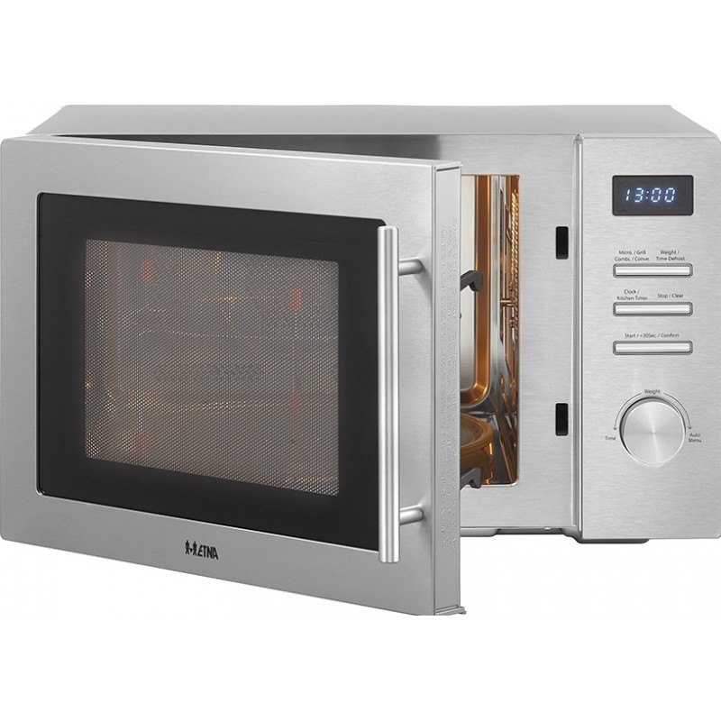ETNA CMV334RVS - Combi magnetron - Vrijstaand - 1000 watt - 34 liter - Zwart