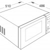 ETNA ECM243RVS - Combi-magnetron - Vrijstaand - 900 watt - 25 liter - RVS