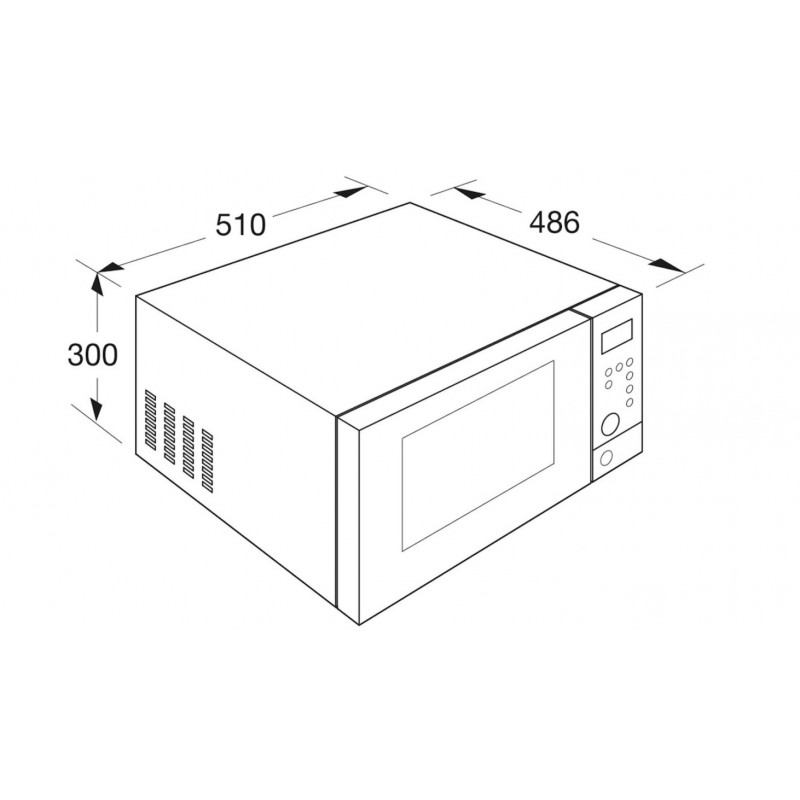 ETNA ECM243RVS - Combi-magnetron - Vrijstaand - 900 watt - 25 liter - RVS