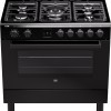 ETNA FG190ZWA - Gas/elektro fornuis - 90 cm - Zwart