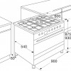 ETNA FG190ZWA - Gas/elektro fornuis - 90 cm - Zwart