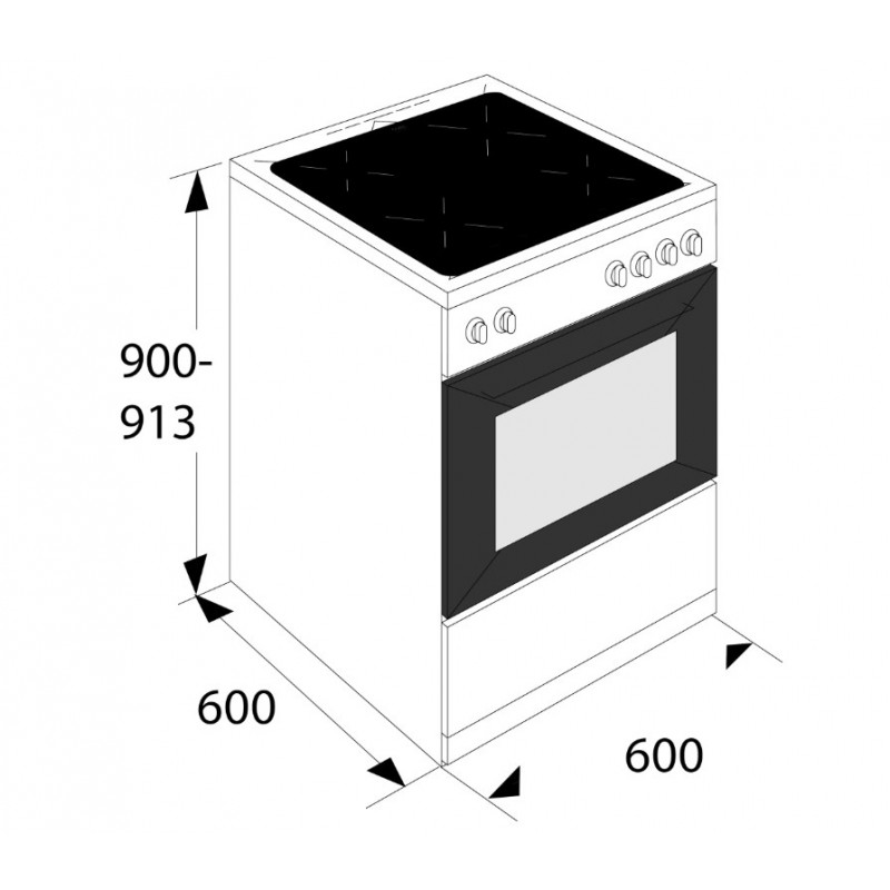 Etna FIV560RVS inductie fornuis