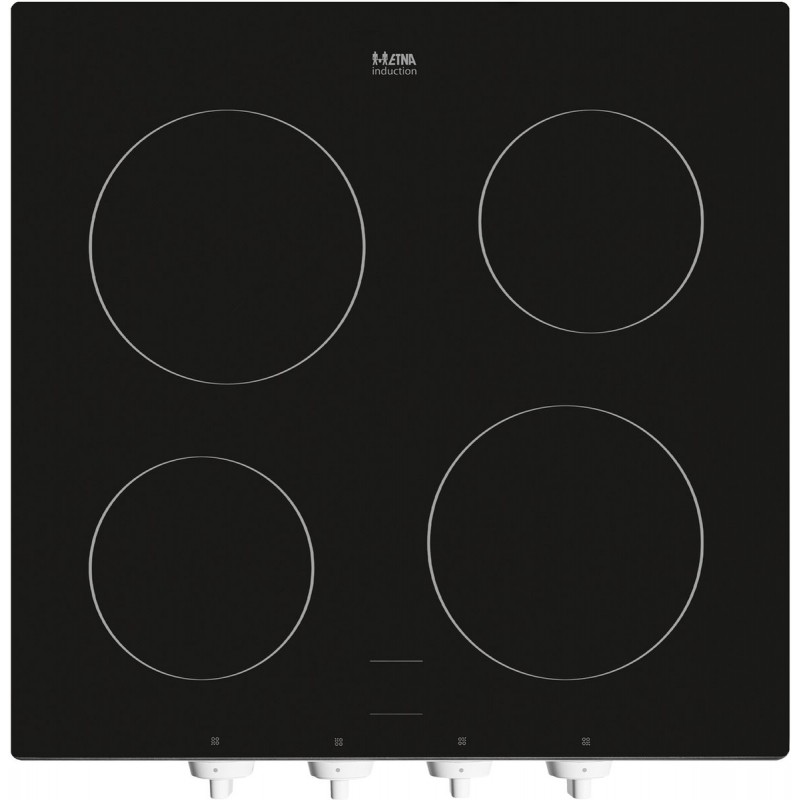 Etna KCV154WIT - Vrijstaande Keramische Kookplaat - 54 cm - WIT