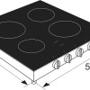 Etna KCV154WIT - Vrijstaande Keramische Kookplaat - 54 cm - WIT