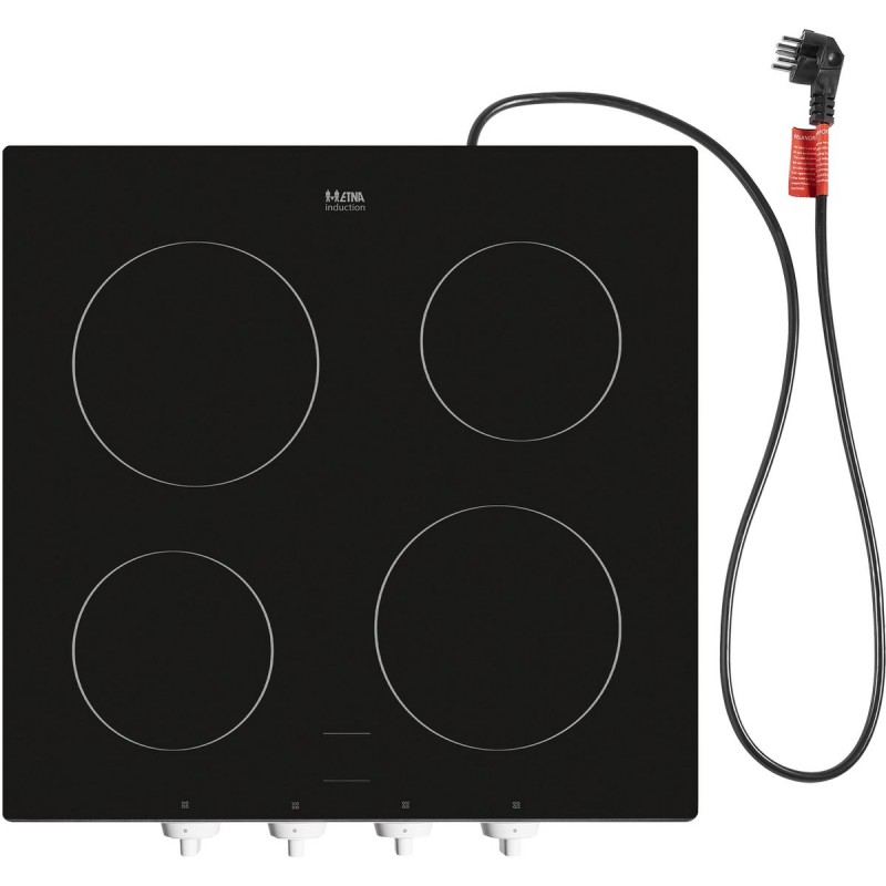 Etna KCV154WIT - Vrijstaande Keramische Kookplaat - 54 cm - WIT