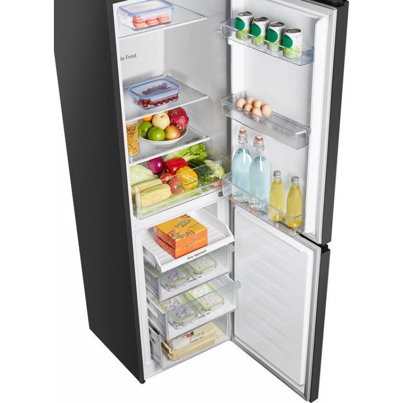 ETNA KCV282NZWA - Vrijstaande Koel-vriescombinatie - Zwart - 256 Liter - Energielabel C - 36 dB(A) - MultiFlow 360° - SuperCool - FastFreeze - Extratray - No-Frosty