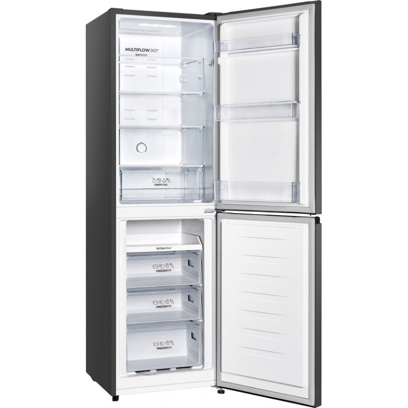 ETNA KCV282NZWA - Vrijstaande Koel-vriescombinatie - Zwart - 256 Liter - Energielabel C - 36 dB(A) - MultiFlow 360° - SuperCool - FastFreeze - Extratray - No-Frosty