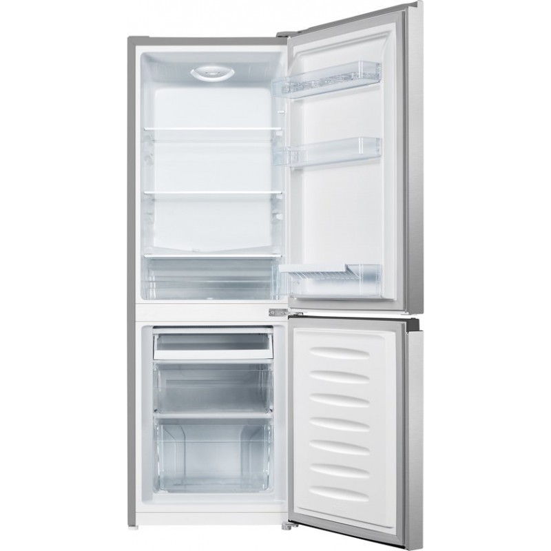 ETNA KCV343RVS - Koel/vriescombinatie - RVS - Heldere LED verlichting - Automatisch ontdooien - Energieklasse C - Geluidsniveau 39 dB(A)