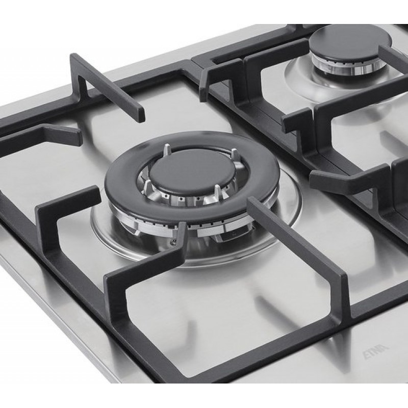 ETNA KG875RVSA - Gaskookplaat - 5 pits met wokbrander - 75 cm - RVS