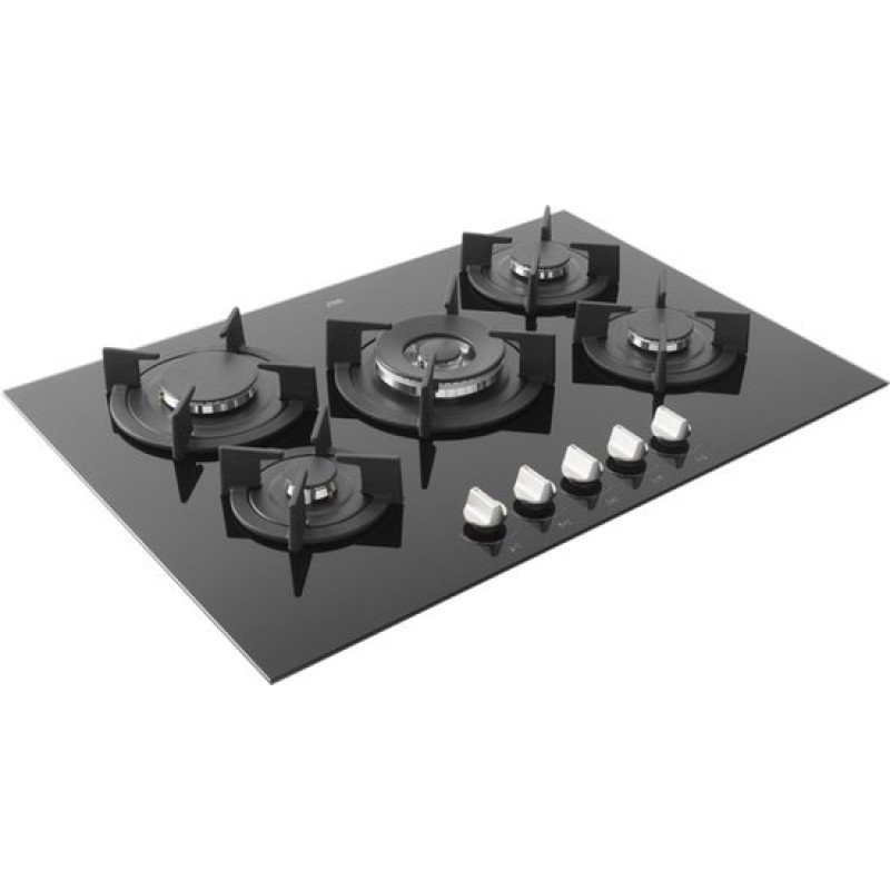 ETNA KGG673ZTA - Inbouw gaskookplaat - Zwart glas