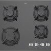 ETNA KGG860ZTA - Gaskookplaat - Gas-op-glas - 60 cm - Zwart