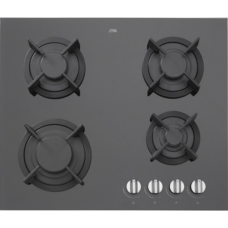 ETNA KGG860ZTA - Gaskookplaat - Gas-op-glas - 60 cm - Zwart