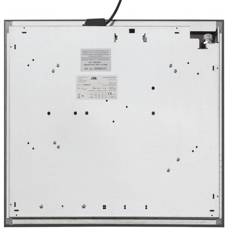 ETNA KGG860ZTA - Gaskookplaat - Gas-op-glas - 60 cm - Zwart