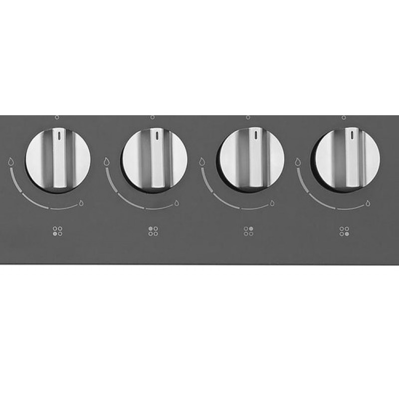 ETNA KGG860ZTA - Gaskookplaat - Gas-op-glas - 60 cm - Zwart