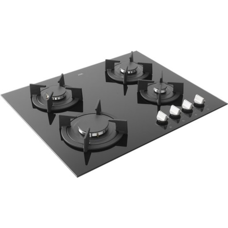 ETNA KGG860ZTA - Gaskookplaat - Gas-op-glas - 60 cm - Zwart