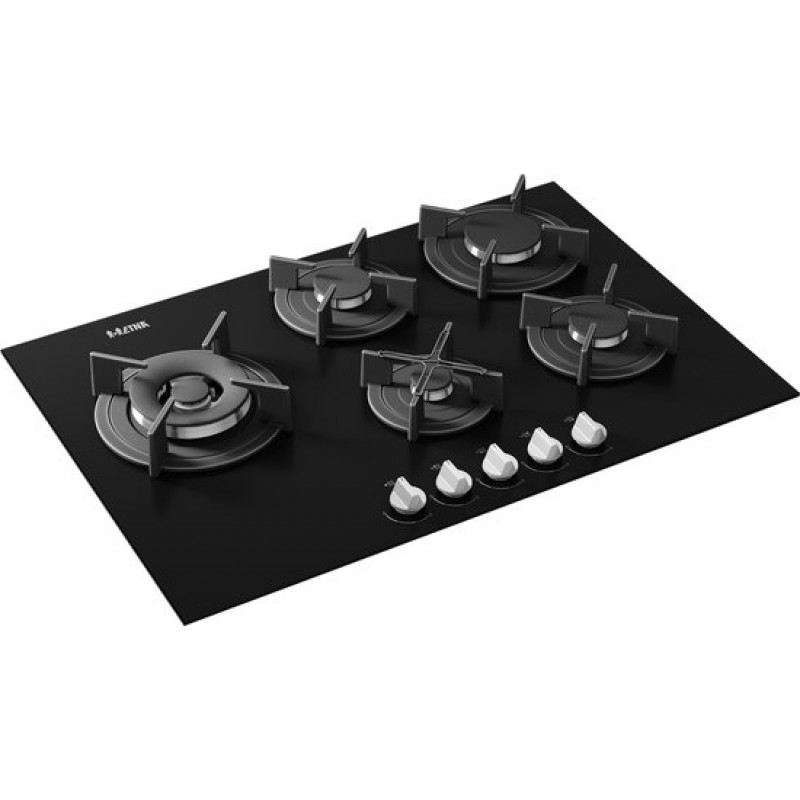 ETNA KGG870ZTA - Gaskookplaat - Gas-op-glas - 75 cm - Zwart