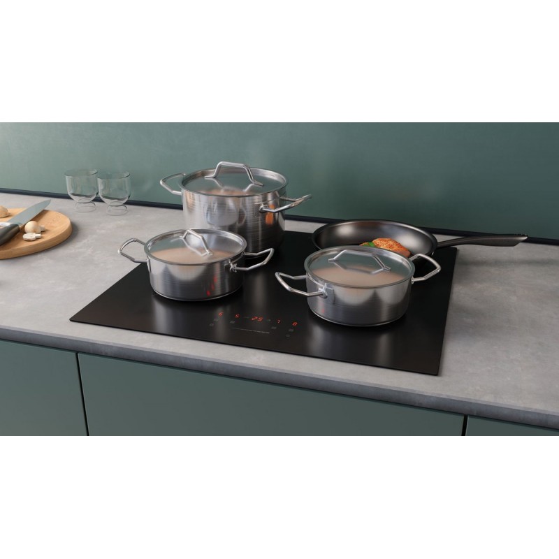 ETNA KI170ZT - Inductiekookplaat (70 cm) - 4 Kookzones - Boostfunctie - Centrale slider - Kinderslot - 10 kookstanden