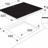ETNA KI170ZT - Inductiekookplaat (70 cm) - 4 Kookzones - Boostfunctie - Centrale slider - Kinderslot - 10 kookstanden
