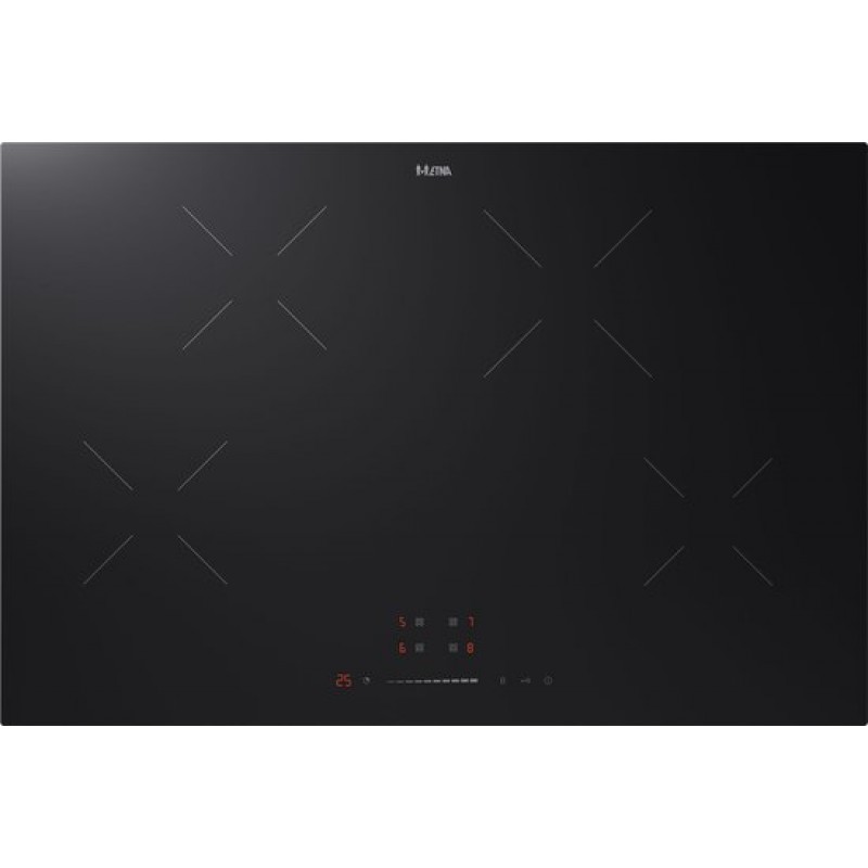 ETNA KI377ZT - Inductiekookplaat (77 cm) - 4 kookzones - Sliderbediening - Keramisch glas - Kinderslot - Panherkenning - 4 Timers