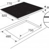 ETNA KI377ZT - Inductiekookplaat (77 cm) - 4 kookzones - Sliderbediening - Keramisch glas - Kinderslot - Panherkenning - 4 Timers