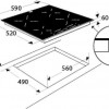 ETNA KI560ZT - Inbouw inductiekookplaat - 2-fasen - 60 cm breed - 4 kookzones