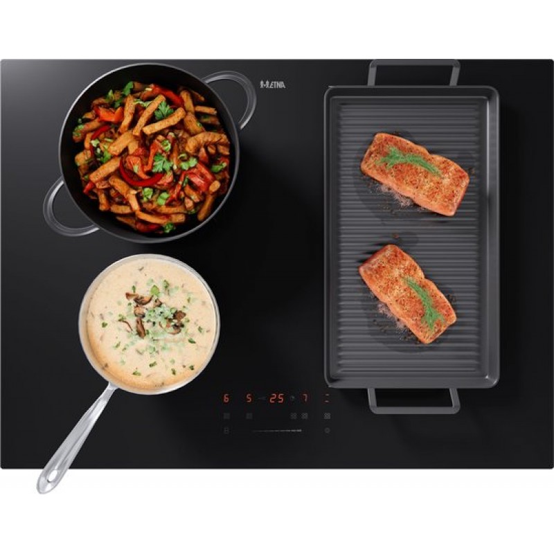 ETNA KIF370ZT - Inductiekookplaat (70 cm) - Koppelbare flexzones - 4 kookzones - Boostfunctie - Centrale slider - Panherkenning - Centrale aan/uit bediening
