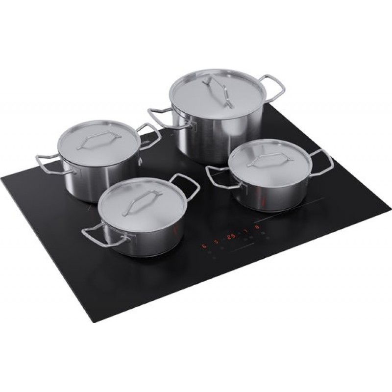 ETNA KIF370ZT - Inductiekookplaat (70 cm) - Koppelbare flexzones - 4 kookzones - Boostfunctie - Centrale slider - Panherkenning - Centrale aan/uit bediening