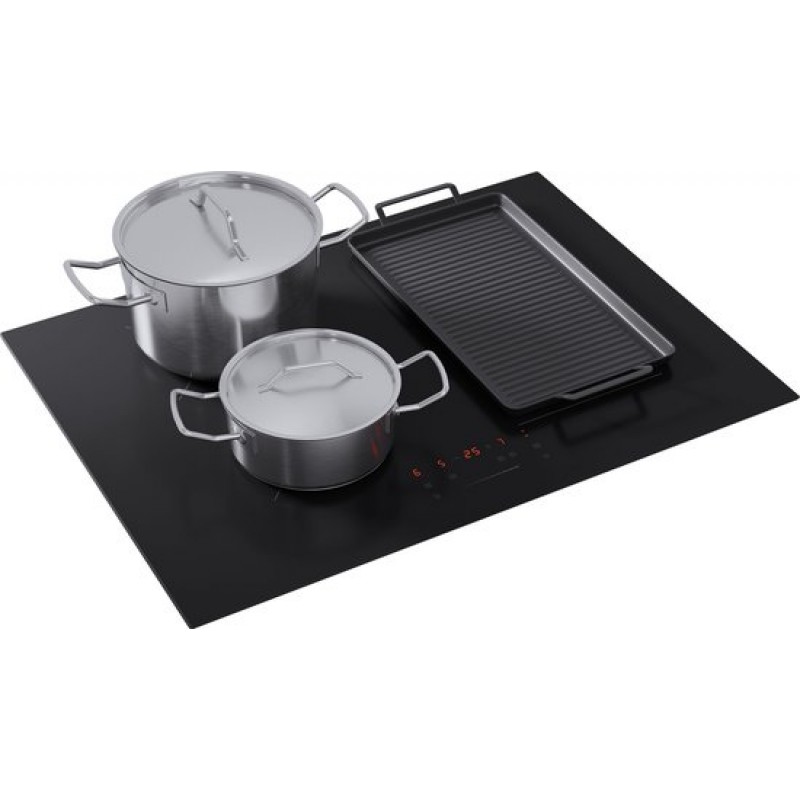 ETNA KIF370ZT - Inductiekookplaat (70 cm) - Koppelbare flexzones - 4 kookzones - Boostfunctie - Centrale slider - Panherkenning - Centrale aan/uit bediening