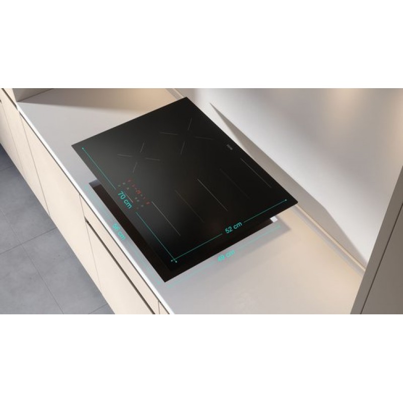 ETNA KIF370ZT - Inductiekookplaat (70 cm) - Koppelbare flexzones - 4 kookzones - Boostfunctie - Centrale slider - Panherkenning - Centrale aan/uit bediening