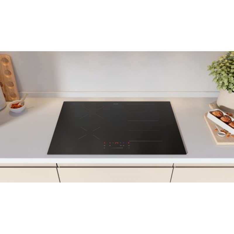 ETNA KIF370ZT - Inductiekookplaat (70 cm) - Koppelbare flexzones - 4 kookzones - Boostfunctie - Centrale slider - Panherkenning - Centrale aan/uit bediening