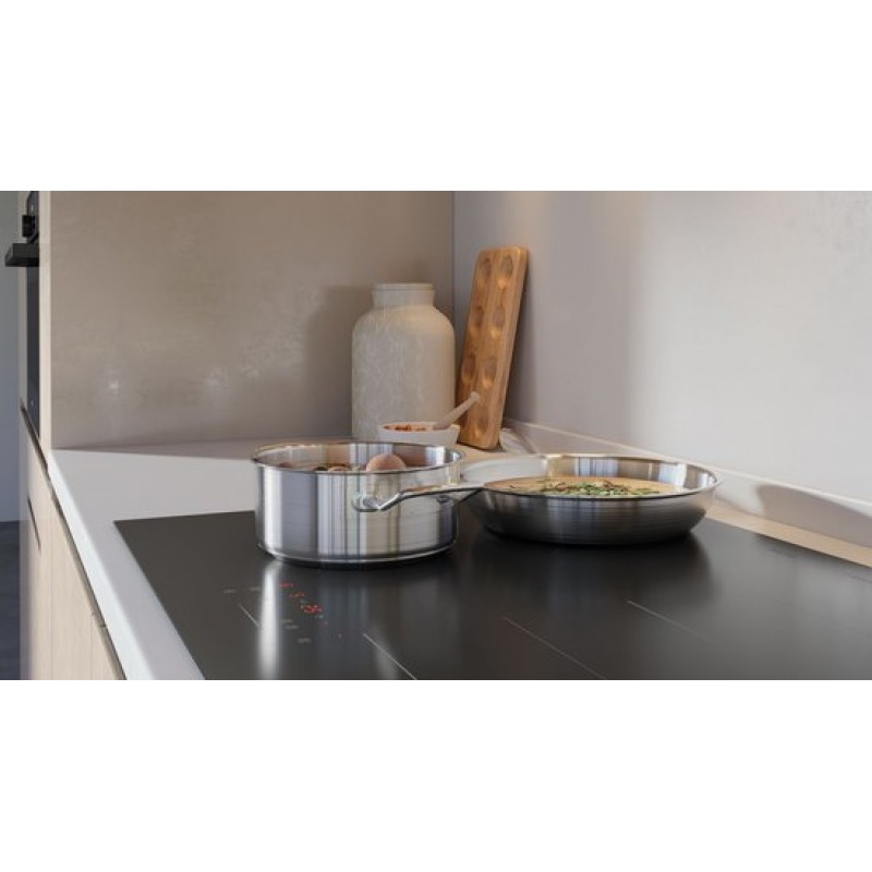 ETNA KIF370ZT - Inductiekookplaat (70 cm) - Koppelbare flexzones - 4 kookzones - Boostfunctie - Centrale slider - Panherkenning - Centrale aan/uit bediening