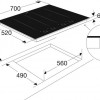 ETNA KIF572ZT - Inductiekookplaat - 70 cm - 4 zones - 4 koppelbare zones