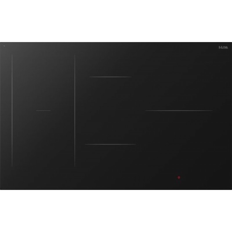 ETNA KIF880ZT - Inbouw inductiekookplaat - Zwart - 80 cm - 1/2/3 fase - 5 zones - 2 octavormige kookzones voor extra groot kookoppervlak - 5 timers