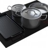 ETNA KIF880ZT - Inbouw inductiekookplaat - Zwart - 80 cm - 1/2/3 fase - 5 zones - 2 octavormige kookzones voor extra groot kookoppervlak - 5 timers