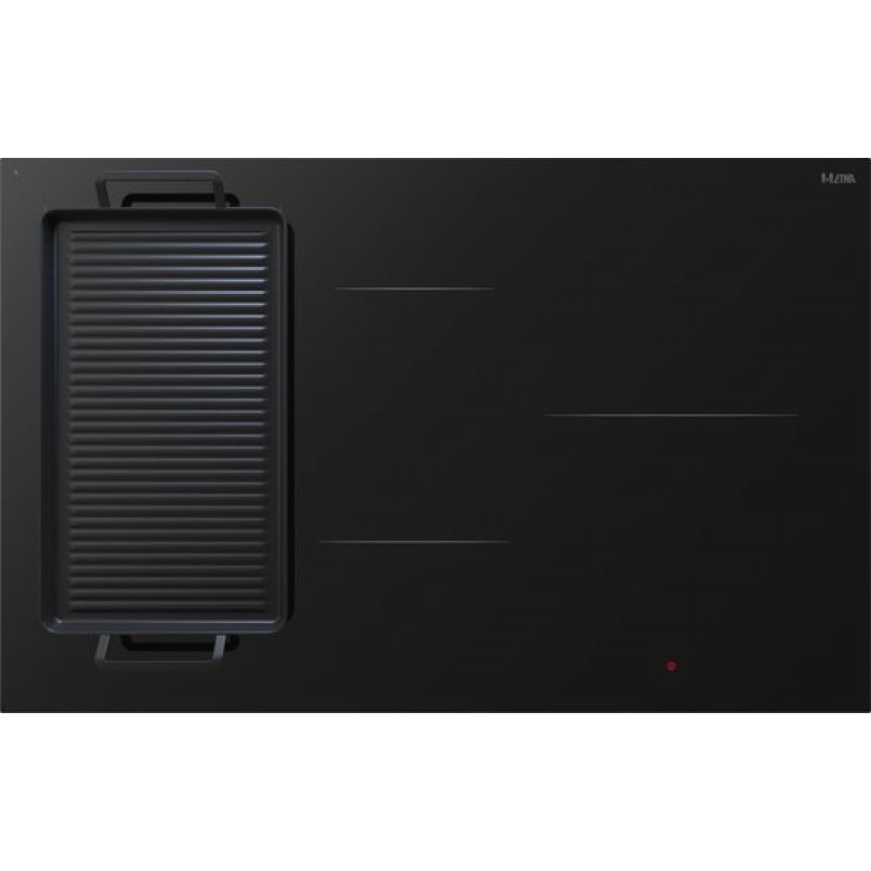 ETNA KIF880ZT - Inbouw inductiekookplaat - Zwart - 80 cm - 1/2/3 fase - 5 zones - 2 octavormige kookzones voor extra groot kookoppervlak - 5 timers