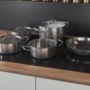 ETNA KIF880ZT - Inbouw inductiekookplaat - Zwart - 80 cm - 1/2/3 fase - 5 zones - 2 octavormige kookzones voor extra groot kookoppervlak - 5 timers