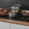 ETNA KIF880ZT - Inbouw inductiekookplaat - Zwart - 80 cm - 1/2/3 fase - 5 zones - 2 octavormige kookzones voor extra groot kookoppervlak - 5 timers
