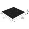 Etna KIV360WIT - Inductiekookplaat Vrijstaand - 2-Fase - Hoog vermogen - 60cm - WIT