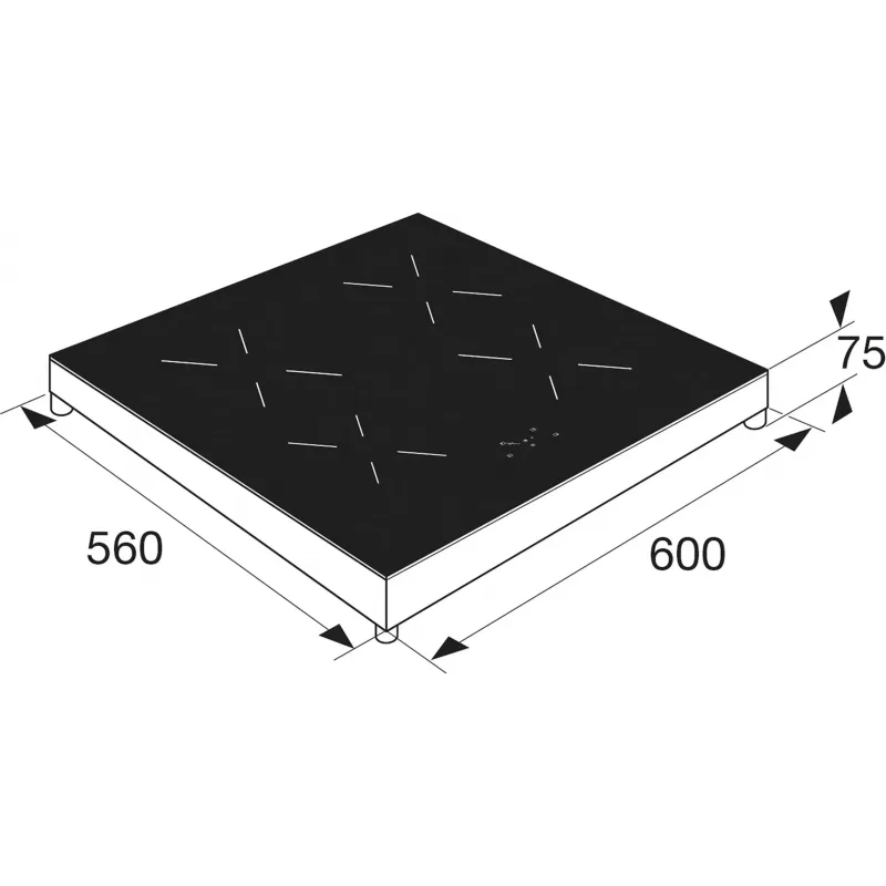 Etna KIV360WIT - Inductiekookplaat Vrijstaand - 2-Fase - Hoog vermogen - 60cm - WIT