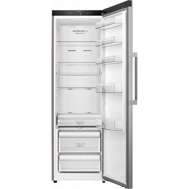 ETNA KKV185RVS - Vrijstaande Koelkast - RVS/RVS look - 372 Liter - Energielabel C - 35 dB(A) - MultiFlow 360° - SuperCool - AdaptCool - ZeroZone lade - CrispZone