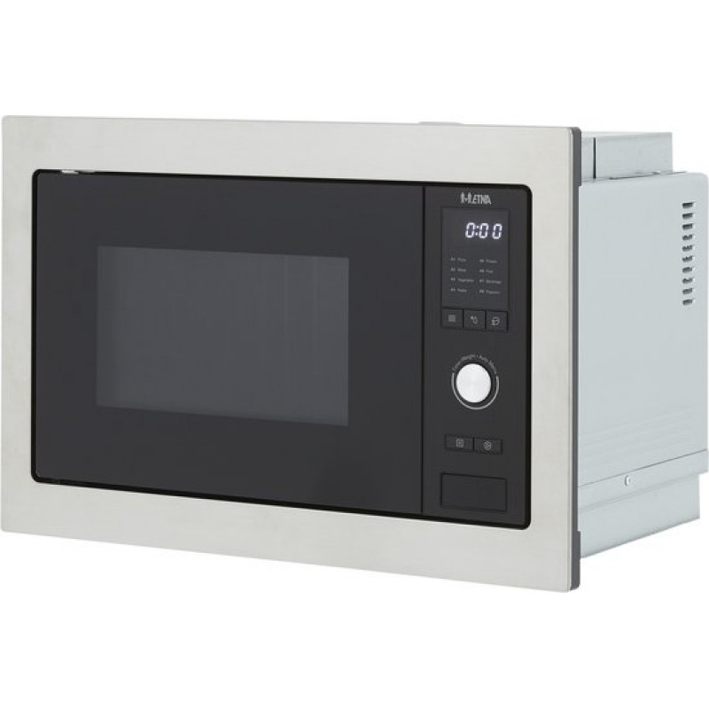 ETNA SM225RVS - Solo inbouw magnetron - nis 45 cm - Inhoud 25 liter - Digitale timer - RVS - Kinderslot - Draaideur links
