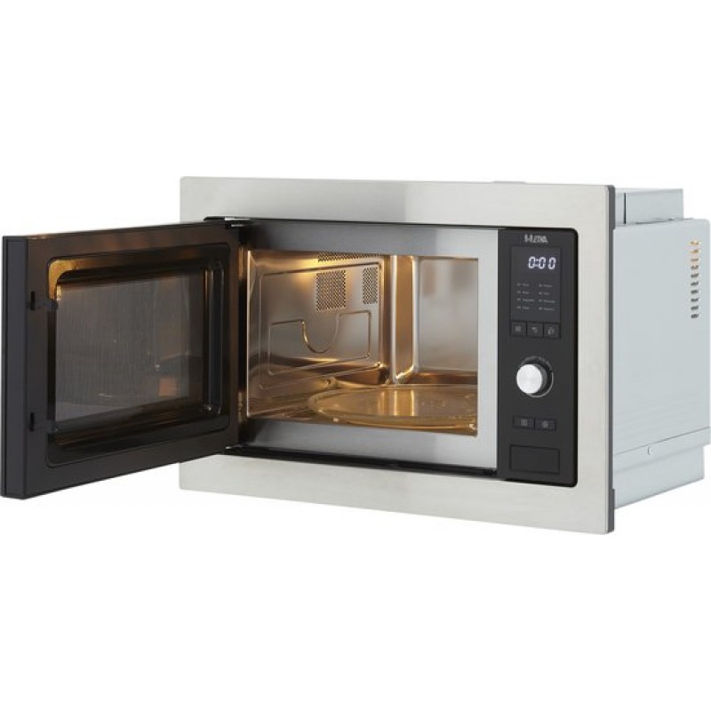 ETNA SM225RVS - Solo inbouw magnetron - nis 45 cm - Inhoud 25 liter - Digitale timer - RVS - Kinderslot - Draaideur links