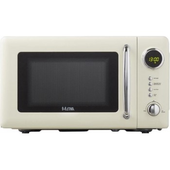 ETNA SMV620BEI Retro Magnetron - 20 liter - Compact, Stijlvol en Efficiënt met 12 Automatische Programma's