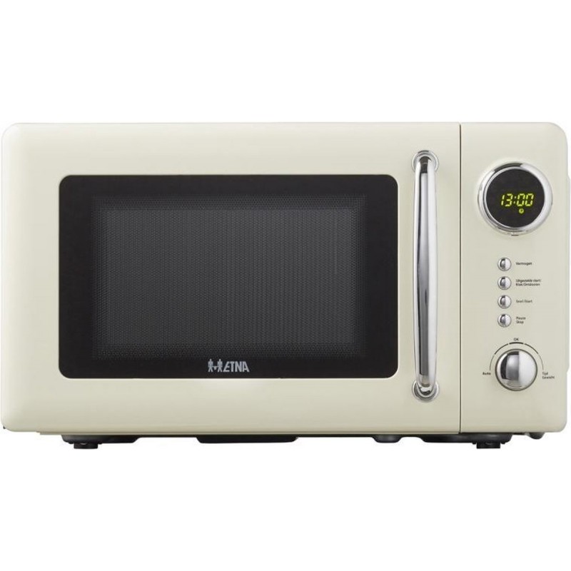 ETNA SMV620BEI Retro Magnetron - 20 liter - Compact, Stijlvol en Efficiënt met 12 Automatische Programma's